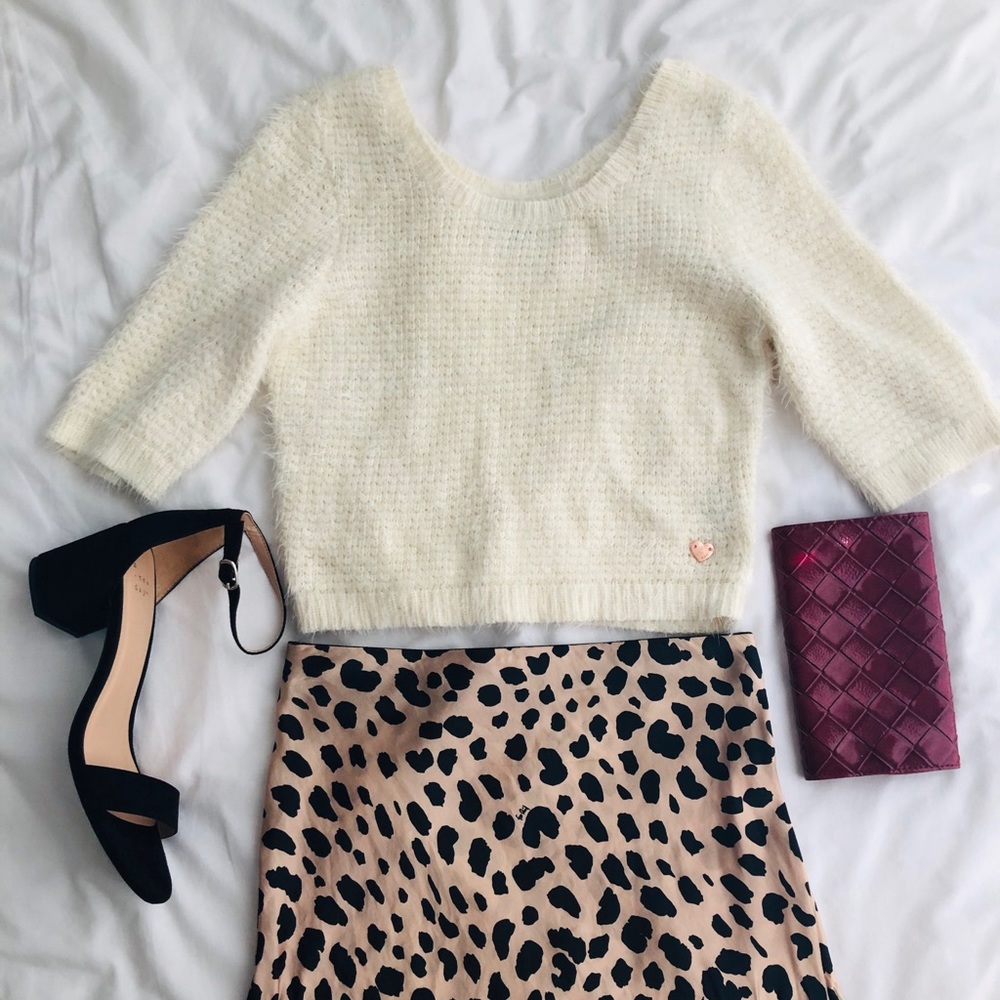 Fuzzy crop top